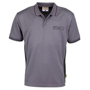 JCB D+IA Trade Grey Performance Polo Shirt