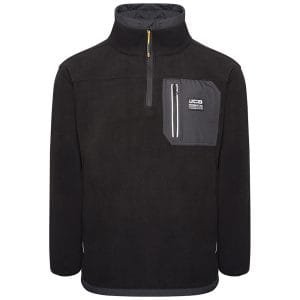 JCB DK9W Trade Heavyweight 1/4 Zip Black Tech Fleece