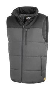 JCB Workwear Padded Gilet Grey/Black – Insulated Ripstop Bodywarmer