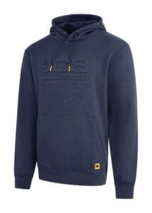 JCB Workwear Embossed Hoody Navy – 275gsm Poly-Cotton Hoodie