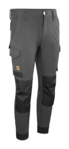 JCB Workwear Men’s 4-Way Stretch Trousers Dark Shadow – Heavy Duty Cargo Workwear