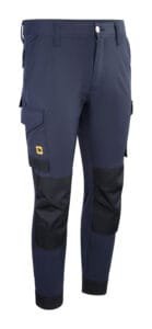 JCB Workwear Men’s 4-Way Stretch Trousers Navy – Heavy Duty Cargo Workwear