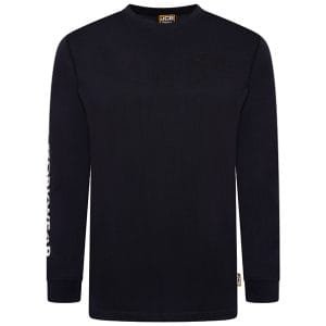 JCB Trade Dark Navy Banner Long Sleeve T-Shirt