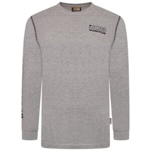 JCB Trade Grey Banner Long Sleeve T-Shirt